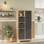 Hanah Home Armario Multiusos LIB1-SA Roble y Antracita